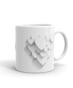 Paper Hearts Valentine's Day Coffee Mug, Valentine Mug, Valentines Day Gift For Her
