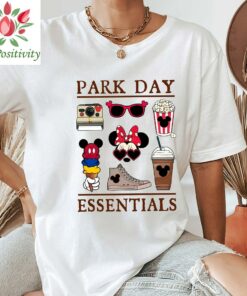 Park Day Essentials Shirt, Cute Mouse Park Short Sleeve, Matching Family Vacation Trip T-shirt, Theme Park Matching Friends Clothes