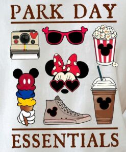Park Day Essentials Shirt, Cute Mouse Park Short Sleeve, Matching Family Vacation Trip T-shirt, Theme Park Matching Friends Clothes