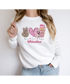 Peace, Love and Coffee Unisex Crewneck Sweatshirt