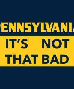 Pennsylvania It's Not That Bad - State Pride Shirt Sweatshirt Pullover Hoodie Reprinted Full Color Full Size