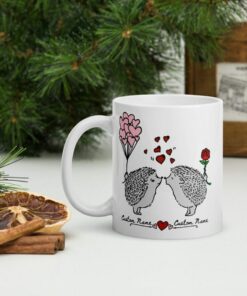 Personalised Cute Valentine Mug For Him Or Her Gift, Anniversary Christmas Valentines Day Wedding Occasion Mug