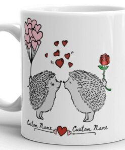 Personalised Cute Valentine Mug For Him Or Her Gift, Anniversary Christmas Valentines Day Wedding Occasion Mug