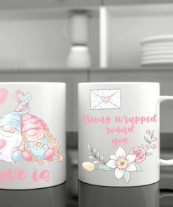Personalised Gnome Valentines Mug, Happy Valentines Day, Valentines Gift For Her, Valentines Gift For Him