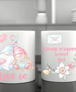 Personalised Gnome Valentines Mug, Happy Valentines Day, Valentines Gift For Her, Valentines Gift For Him