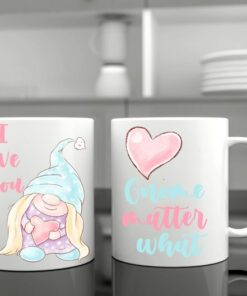 Personalised Gnome Valentines Mug, Happy Valentines Day, Valentines Gift For Her, Valentines Gift For Him