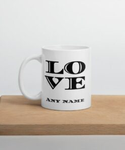 Personalised Love Mug Print Gift, Valentines Gift For Wife Husband Partner Her Girlfriend Boyfriend, Cute Gift Mug