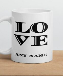 Personalised Love Mug Print Gift, Valentines Gift For Wife Husband Partner Her Girlfriend Boyfriend, Cute Gift Mug
