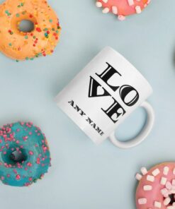 Personalised Love Mug Print Gift, Valentines Gift For Wife Husband Partner Her Girlfriend Boyfriend, Cute Gift Mug