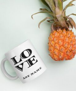 Personalised Love Mug Print Gift, Valentines Gift For Wife Husband Partner Her Girlfriend Boyfriend, Cute Gift Mug