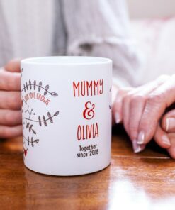 Personalised Valentine Mug, Botanical Mug, Botanical Design, Botanical Valentine Mug, Our Love Mug