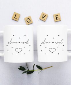 Personalised Valentines Mug With Couple Names, Cute Valentine's Day Gift, Gift For Couples, Anniversary Gifts