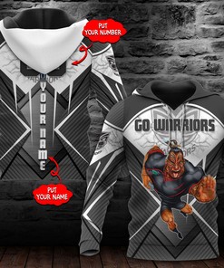 Personalized 3D Hoodie New Zealand Warriors Nrl 3D Hoodie Mascot Number Custom Name 3D All Over Printed Hoodie