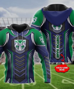 Personalized 3D Hoodie New Zealand Warriors Nrl Custom Name 3D All Over Print Zip Up Hoodie Option