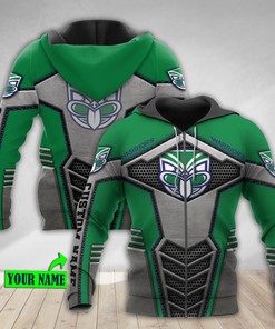 Personalized 3D Hoodie New Zealand Warriors Nrl Metal Custom Name 3D All Over Print Zip Up Hoodie Option