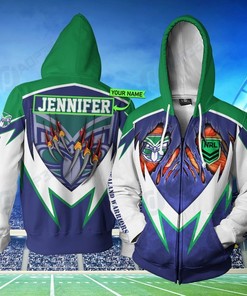 Personalized 3D Hoodie New Zealand Warriors Nrl Tshirt Sweater Custom Name 3D All Over Print Zip Up Hoodie Option