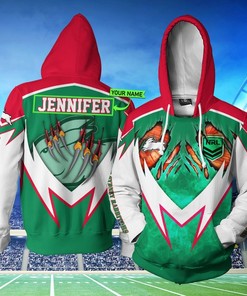 Personalized 3D Hoodie South Sydney Rabbitohs Nrl Tshirt Sweater Custom Name 3D All Over Print Zip Up Hoodie Option
