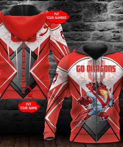 Personalized 3D Hoodie St George Illawarra Dragons Nrl Custom Name 3D All Over Printed Hoodie