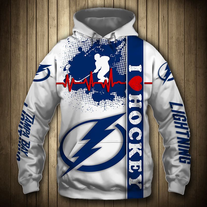 Personalized 3D Hoodie Tampa Bay Lightning Nhl Custom Name 3D All Over Print Hoodie