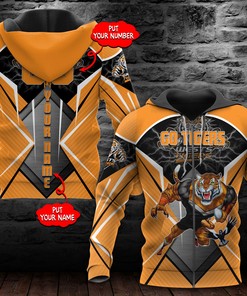 Personalized 3D Hoodie Wests Tigers Nrl Custom Name 3D All Over Printed Hoodie