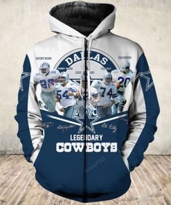 Personalized All Over Print Dallas Cowboys Zip Up Hoodie Show Your Love For Your Favorite Team