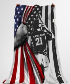 Personalized American Baseball, Baseball Boy American Flag