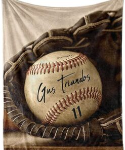 Personalized Ball Games Baseball Pattern Warm, Custom Name Team, Family Gifts