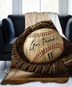 Personalized Ball Games Baseball Pattern Warm, Custom Name Team, Family Gifts