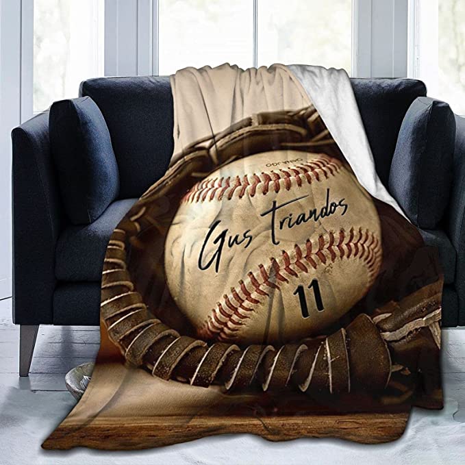 Personalized Ball Games Baseball Pattern Warm, Custom Name Team, Family Gifts