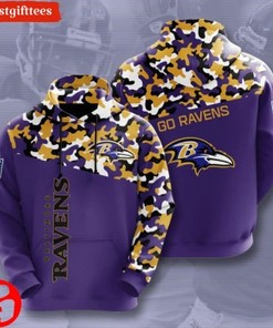 Personalized Baltimore Ravens 3D All Over Print Hoodie Limited Edition Gift For Nfl Team Supporters