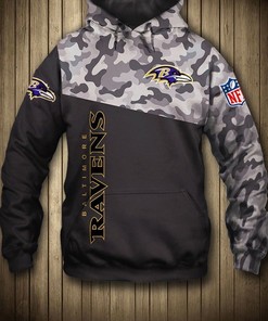 Personalized Baltimore Ravens Hoodie Camo For Men And Women 3D All Over Print Zip Hoodie
