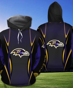 Personalized Baltimore Ravens Nfl American Football Sporty Design All Over Print 3D T Shirt Zip Up Hoodie
