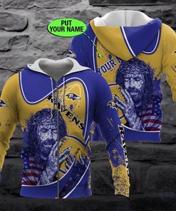 Personalized Baltimore Ravens Nfl Custom 3D All Over Print Hoodie