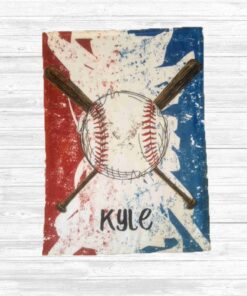 Personalized Baseball Blanket, Boys Blanket, Baseball Blanket, Throw Blanket