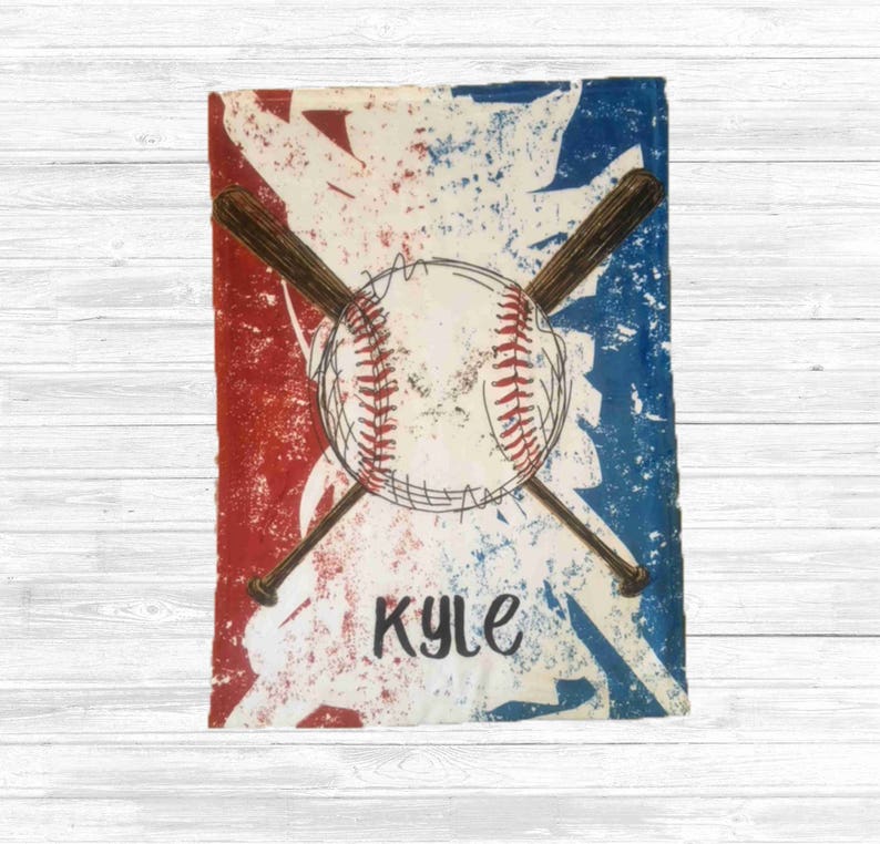 Personalized Baseball Blanket, Boys Blanket, Baseball Blanket, Throw Blanket