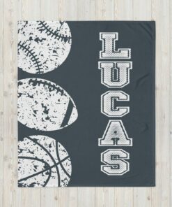 Personalized Baseball Blanket | Custom Football Gift, Sports Gift