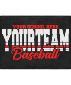 Personalized Baseball Blanket, Fleece, Sherpa, Gift For Baseball