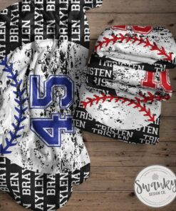 Personalized Baseball Blanket, Gift Idea For Baseball Player, Minky Kids Baseball Blanket, Graduation Gift, Blanket For Boys