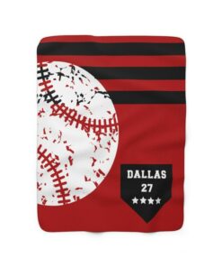Personalized Baseball Blanket, Kids Sports Throw Blanket, Teen Boy Gift