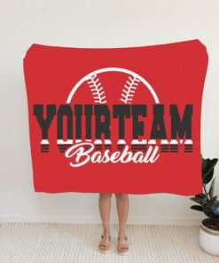 Personalized Baseball Blanket, Softball Blanket, Baseball, Coach Gift