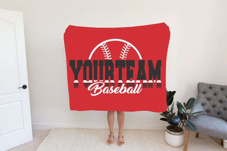 Personalized Baseball Blanket, Softball Blanket, Baseball, Coach Gift