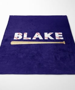 Personalized Baseball Blanket, Sport Gift, Boy Baby Name Blanket