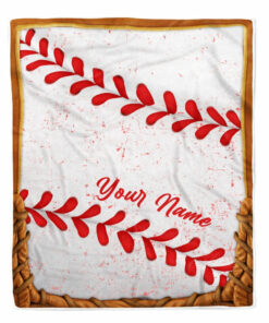 Personalized Baseball Blanket Sport Lover Son Kids Men Women Birthday Gift