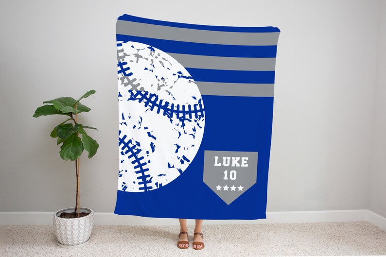 Personalized Baseball Blanket, Sports Blanket