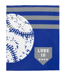Personalized Baseball Blanket, Sports Blanket