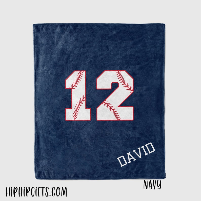 Personalized Baseball Blanket, Sports Gift, Baseball Blanket Team Gift
