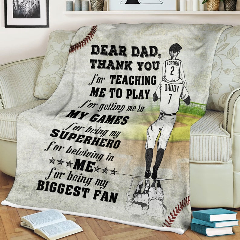 Personalized Baseball Dad And Son, Customized Gift For Father Dad Loves Playing Baseball