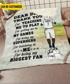 Personalized Baseball Dad And Son, Customized Gift For Father Dad Loves Playing Baseball