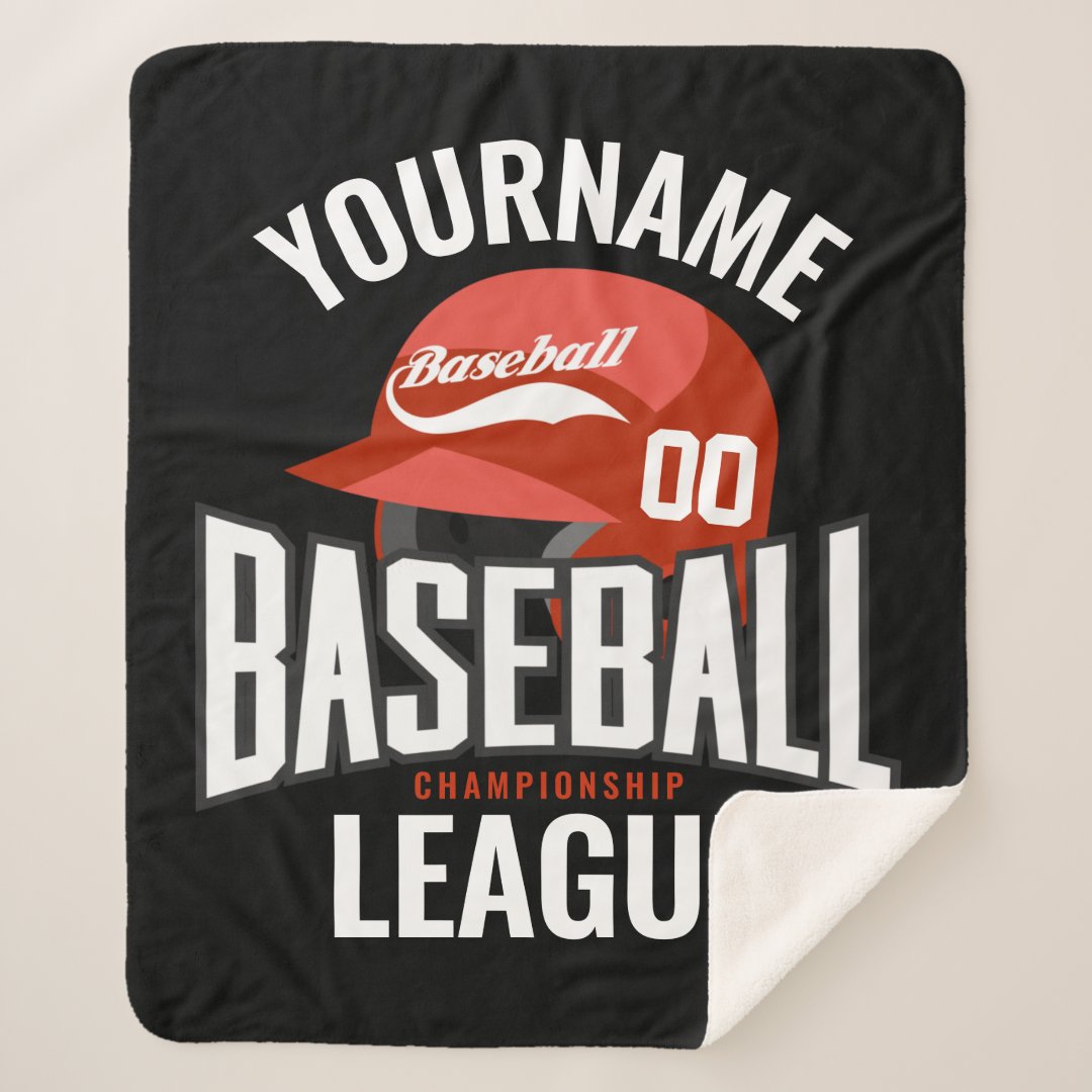 Personalized Baseball Player Name Team Champ Club Blanket