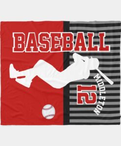 Personalized Baseball Sport Blanket, Gift Family